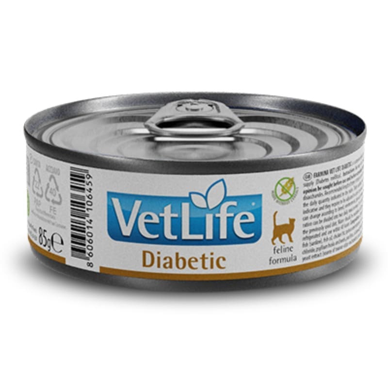 Farmina Vet Life Diabetic veterinārie konservi kaķiem diabētam 85 g